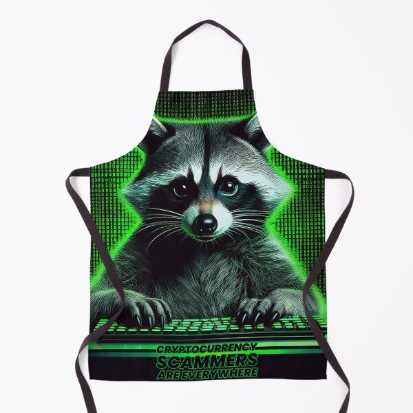 Item preview, Funny satirical raccoon cryptocurrency scammer warning designed and sold by Boxing Kangaroo Retail Company.
