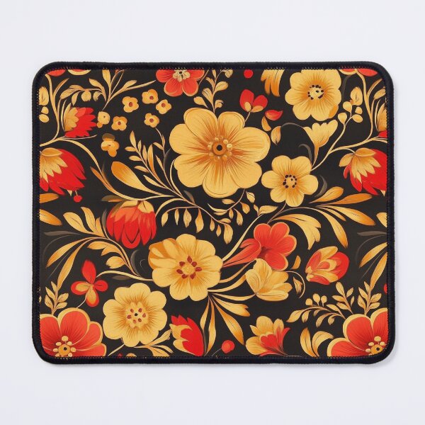 Item preview, Floral gold and red 1 designed and sold by vialgames.