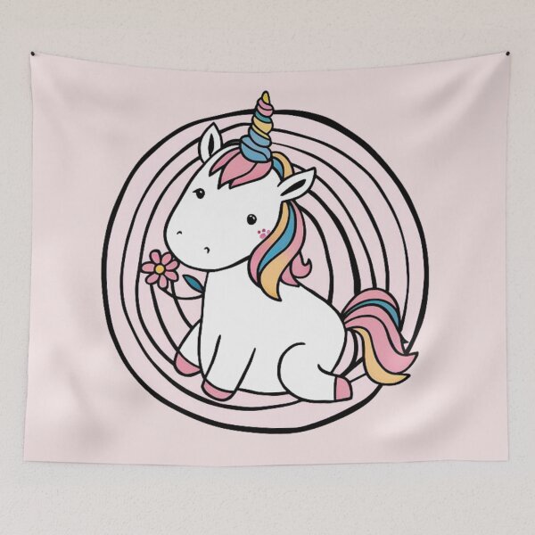 Item preview,  Magical Unicorn on Rainbow Cloud designed and sold by MOONE FLOWER.