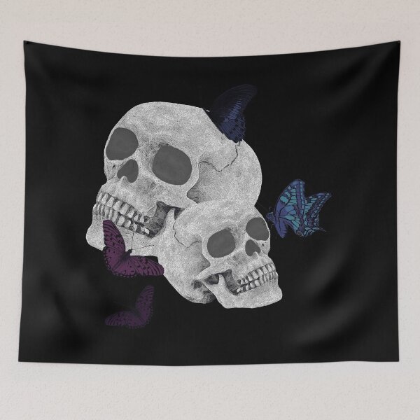 Item preview, for mom, human skulls, goth, butterflies designed and sold by Kirei-Lily.