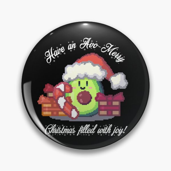 Item preview, kawaii christmas avocado pixel art have an avo merry christmas  designed and sold by ZerpaGiovanna.