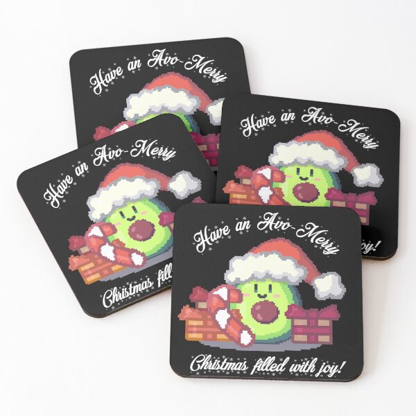 Item preview, kawaii christmas avocado pixel art have an avo merry christmas  designed and sold by ZerpaGiovanna.