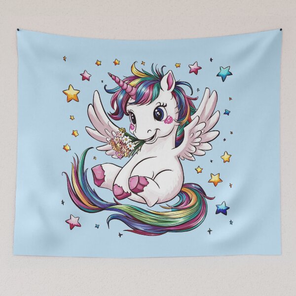 Item preview,  Magical Unicorn on Rainbow Cloud designed and sold by MOONE FLOWER.