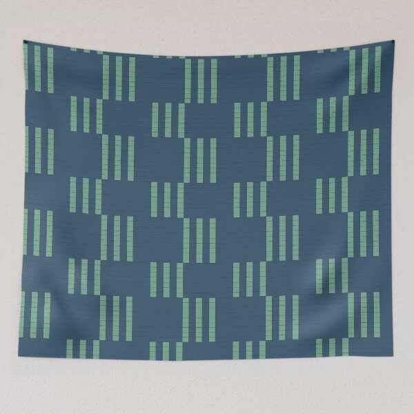 Item preview, Repetitive design of a green and blue line designed and sold by P2Genies.