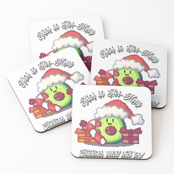 Item preview, kawaii christmas avocado pixel art have an avo merry christmas  designed and sold by ZerpaGiovanna.