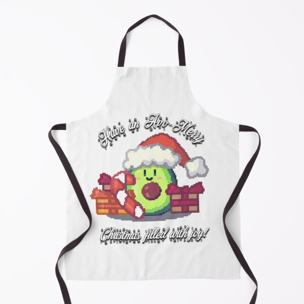 Item preview, kawaii christmas avocado pixel art have an avo merry christmas  designed and sold by ZerpaGiovanna.