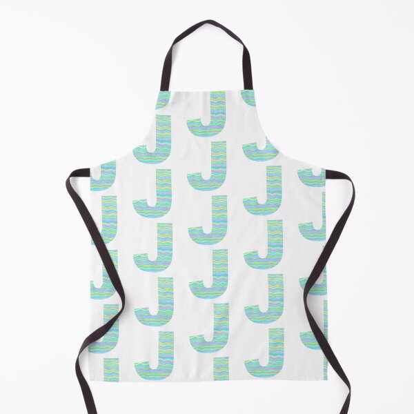 Item preview, Letter J Neon Wavy Stripe Pattern Monogram Initial designed and sold by theartofvikki.