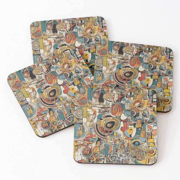 Item preview, Multitude Abstract 1960s Vintage Art Imitation designed and sold by NickWhittleArt.