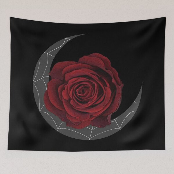 Item preview, bedroom decoration, crescent moon, rose blossom designed and sold by Kirei-Lily.