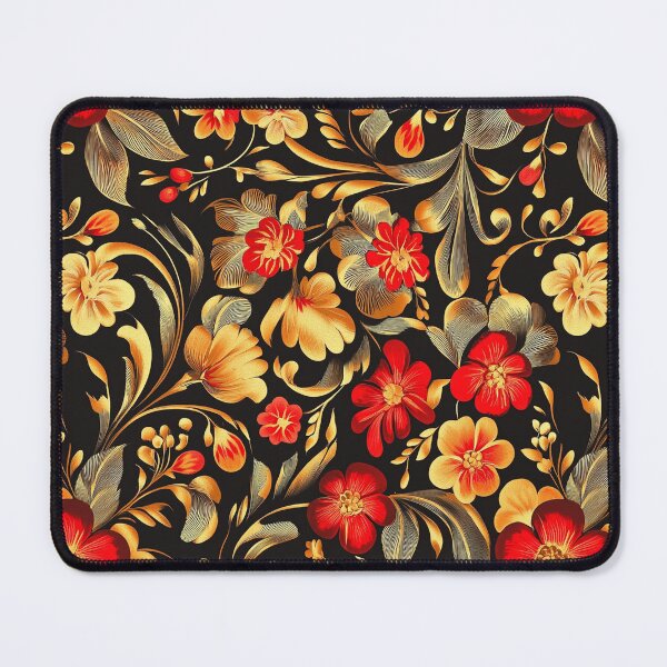 Item preview, Floral gold and red 2 designed and sold by vialgames.
