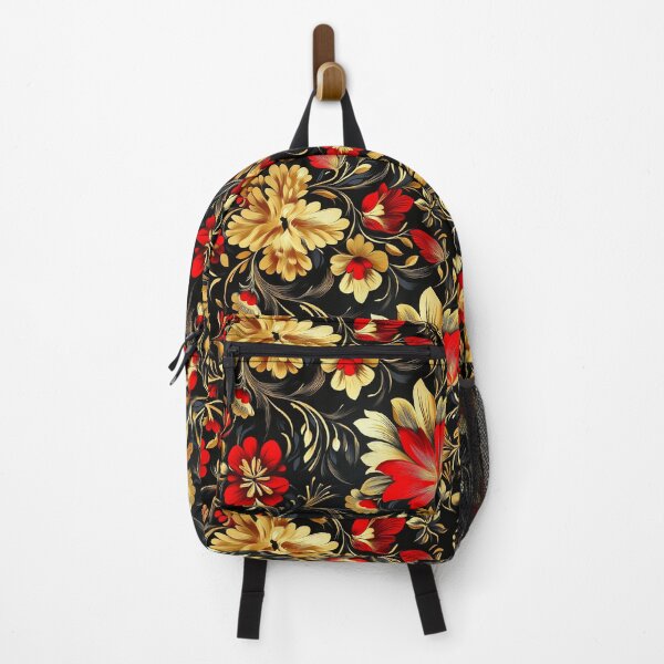 Item preview, Floral gold and red 3 designed and sold by vialgames.