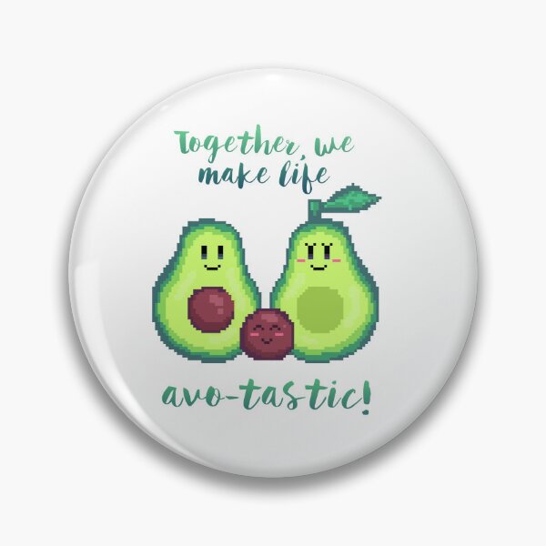 Item preview, pixel art together, we make life avo-tastic! avocado kawaii family designed and sold by ZerpaGiovanna.