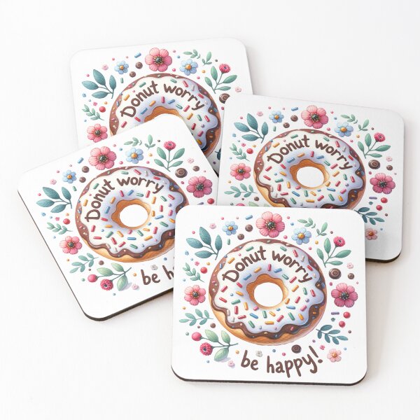 Item preview, Donut Worry, Be Happy designed and sold by My Joyful Charm Store.