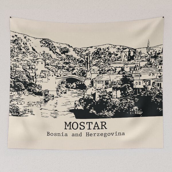 Item preview, Mostar - Bosnia and Herzegovina designed and sold by Lakeric Cityscapes.
