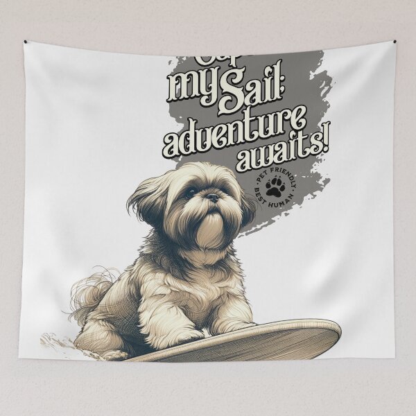 Item preview, Shih Tsu On Surfboard designed and sold by WickerStudio.