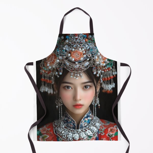 Item preview, Elegant traditional portrait with intricate headpiece designed and sold by Artessie.