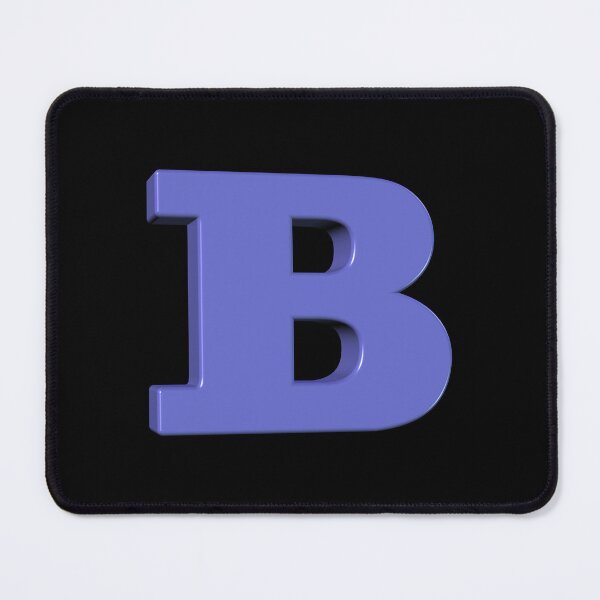 Item preview, The Letter B Dimensional Lavender on Black designed and sold by Art in My Loft.
