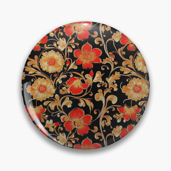 Item preview, Floral gold and red 4 designed and sold by vialgames.