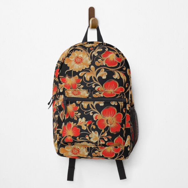Item preview, Floral gold and red 4 designed and sold by vialgames.