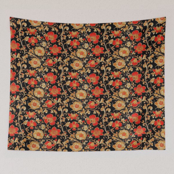 Item preview, Floral gold and red 4 designed and sold by vialgames.