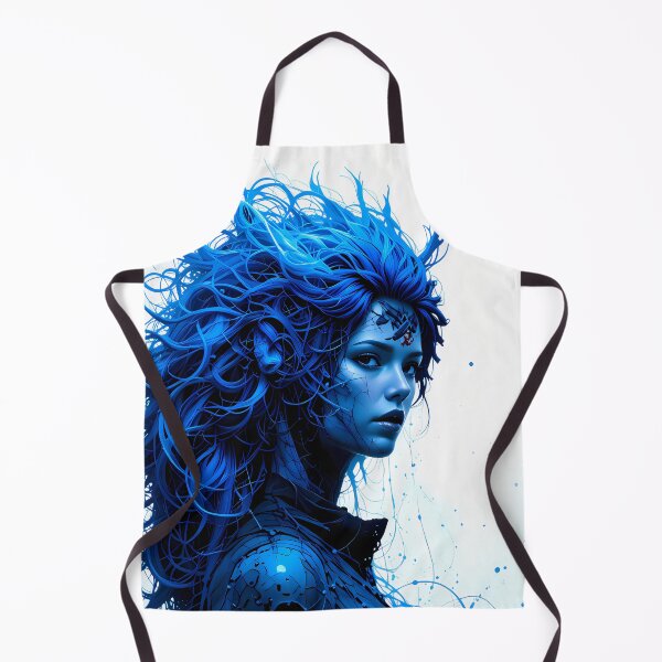 Item preview, Blue Girl Colors Textures Art Contemporary Design designed and sold by ART ATTACK ZONE.