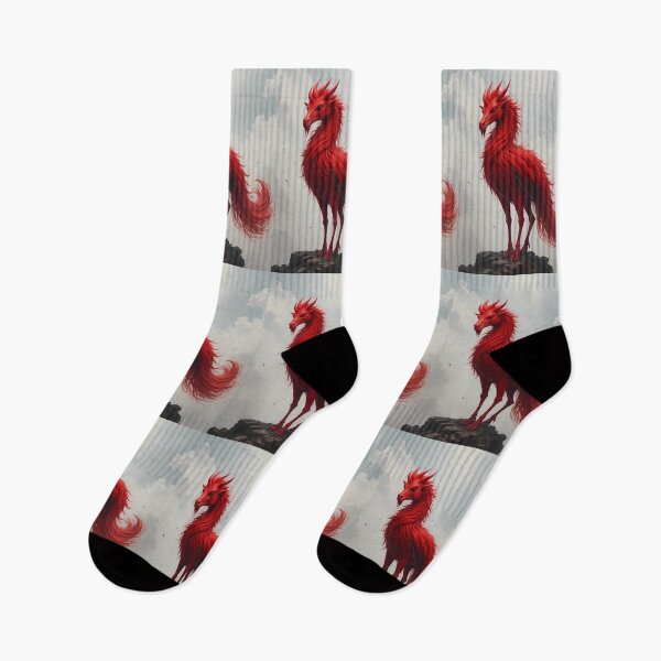 Item preview, Red Creature God Colors Textures Art Contemporary Design designed and sold by ART ATTACK ZONE.
