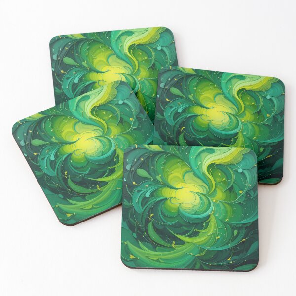Item preview, Green Abstract Colors Textures Art Contemporary Design designed and sold by ART ATTACK ZONE.