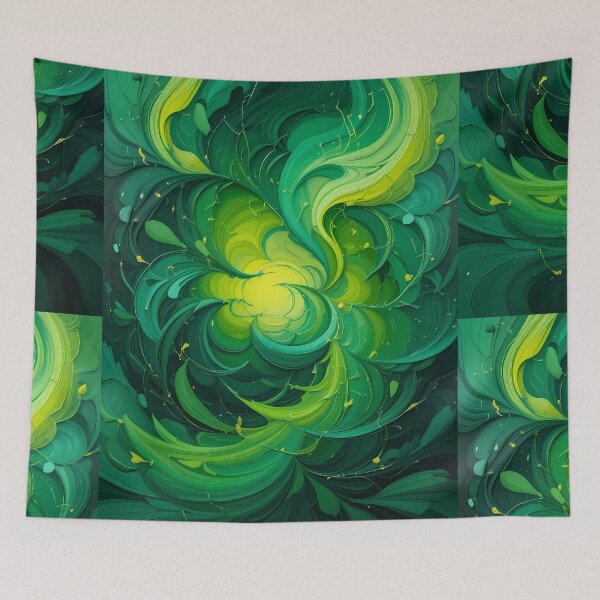 Item preview, Green Abstract Colors Textures Art Contemporary Design designed and sold by ART ATTACK ZONE.