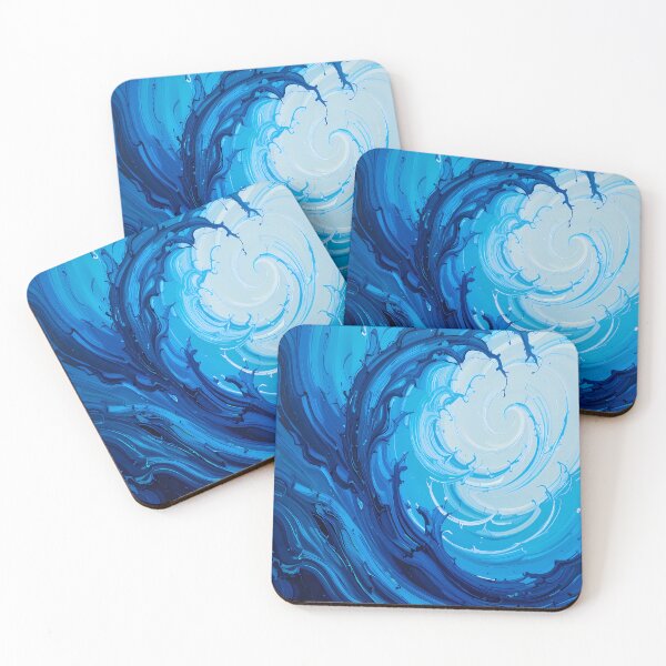 Item preview, Blue Wave Abstract Colors Textures Art Contemporary Design designed and sold by ART ATTACK ZONE.