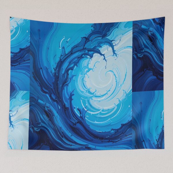 Item preview, Blue Wave Abstract Colors Textures Art Contemporary Design designed and sold by ART ATTACK ZONE.