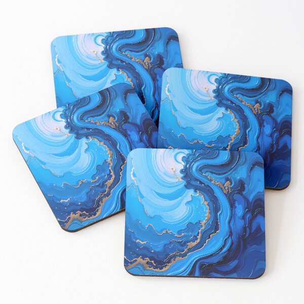 Item preview, Surreal Blue Colors Textures Art Contemporary Design designed and sold by ART ATTACK ZONE.