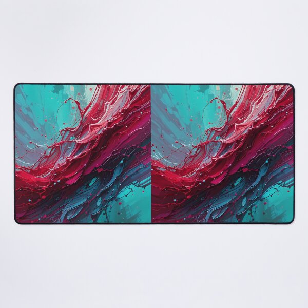 Item preview, Red Green Splash Colors Textures Art Contemporary Design designed and sold by ART ATTACK ZONE.