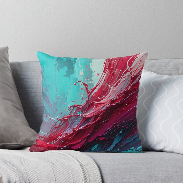 Item preview, Red Green Splash Colors Textures Art Contemporary Design designed and sold by ART ATTACK ZONE.