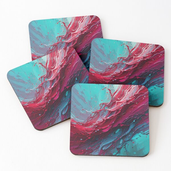 Item preview, Red Green Splash Colors Textures Art Contemporary Design designed and sold by ART ATTACK ZONE.
