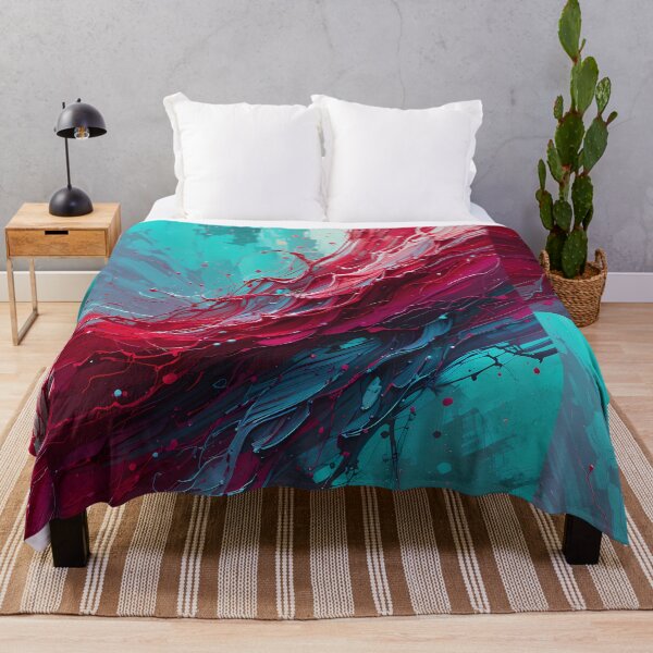 Item preview, Red Green Splash Colors Textures Art Contemporary Design designed and sold by ART ATTACK ZONE.