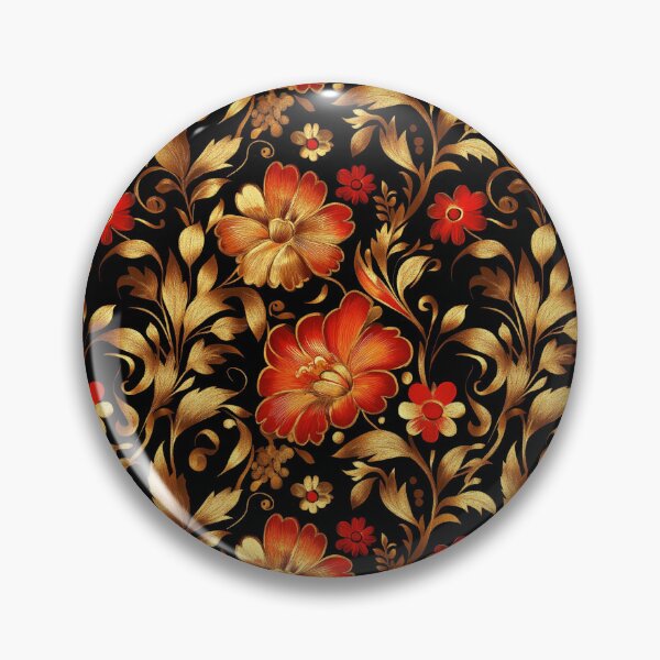 Item preview, Floral gold and red 5 designed and sold by vialgames.