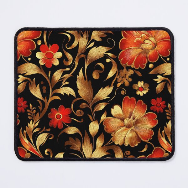 Item preview, Floral gold and red 5 designed and sold by vialgames.