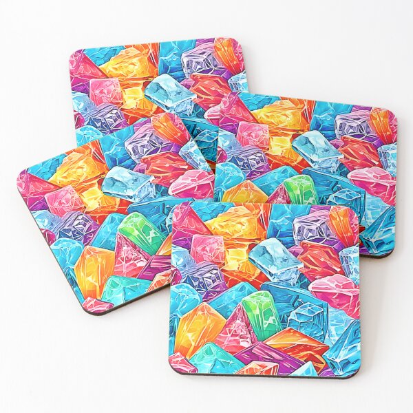 Item preview, Vibrant Crystal Cluster Art designed and sold by Health And Fitness Posts e-Store.