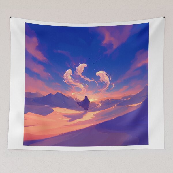 Item preview, Three Sand Spirits in Desert on Starry Night designed and sold by Christian Weiss.