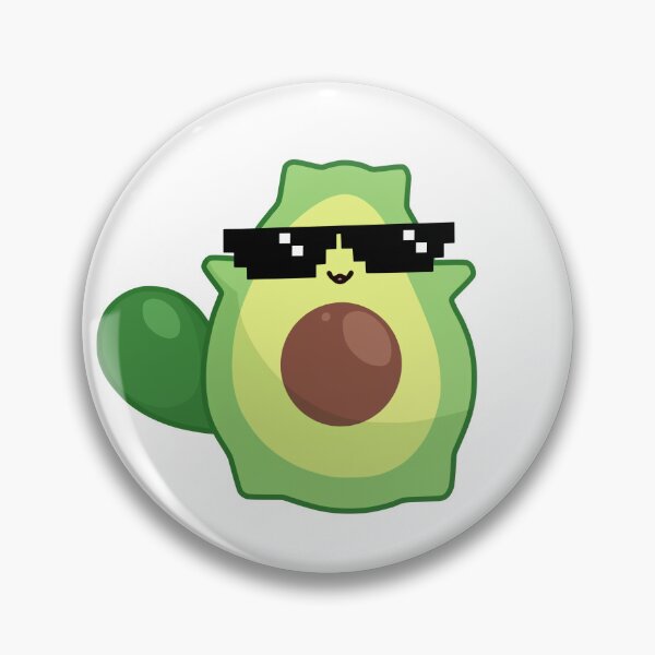 Item preview, kawaii avocado cat with sunglasses perfect for vegans and vegetarians designed and sold by ZerpaGiovanna.