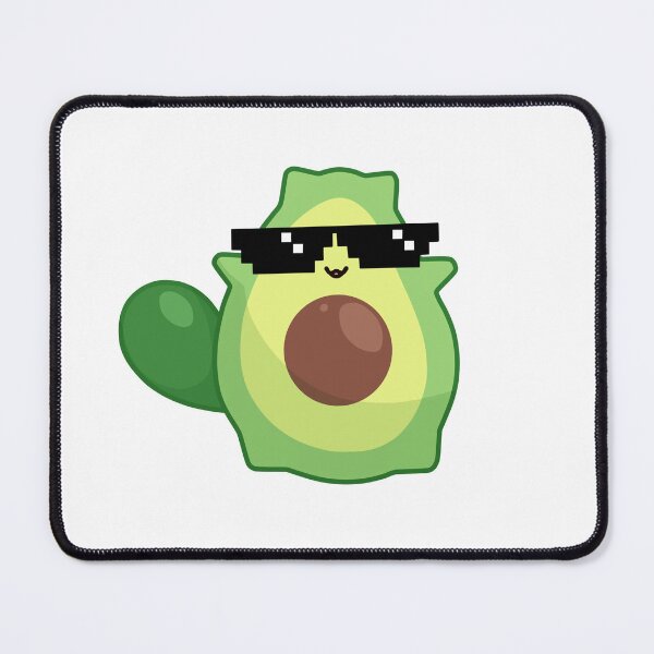 Item preview, kawaii avocado cat with sunglasses perfect for vegans and vegetarians designed and sold by ZerpaGiovanna.