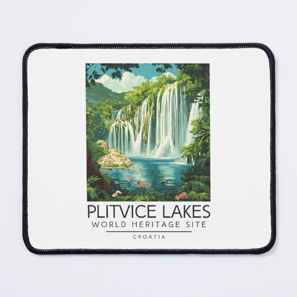 Item preview, A Vintage Travel Illustration of Plitvice Lakes - Croatia designed and sold by GoodOldVintage.