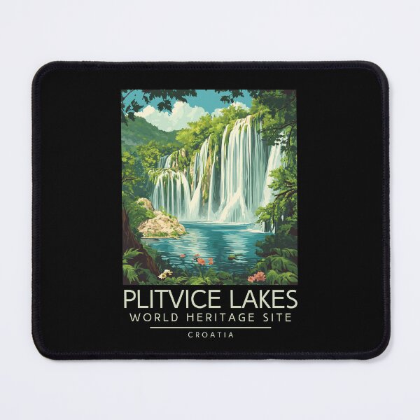 Item preview, A Vintage Travel Illustration of Plitvice Lakes - Croatia designed and sold by GoodOldVintage.
