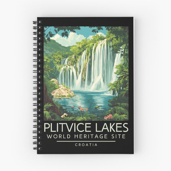 Item preview, A Vintage Travel Illustration of Plitvice Lakes - Croatia designed and sold by GoodOldVintage.