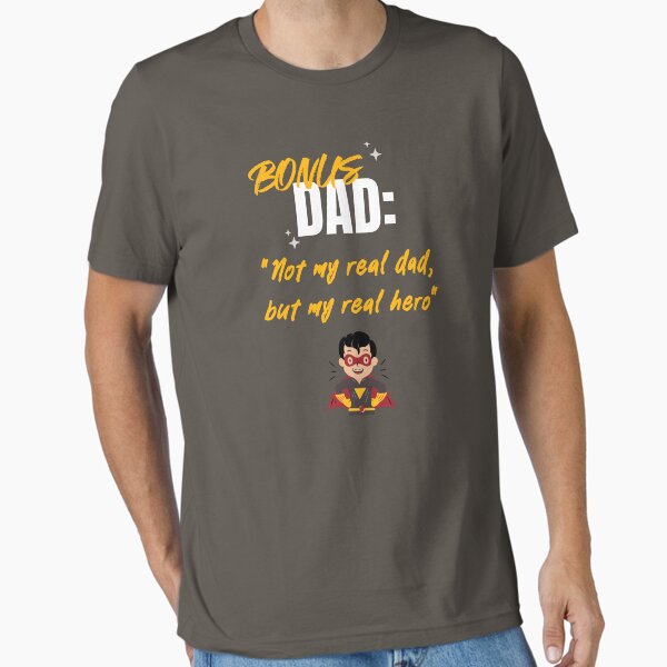 Item preview, Bonus Dad: Not My Real Dad, But My Real Hero Gift designed and sold by HeavenlyHuesStudio.