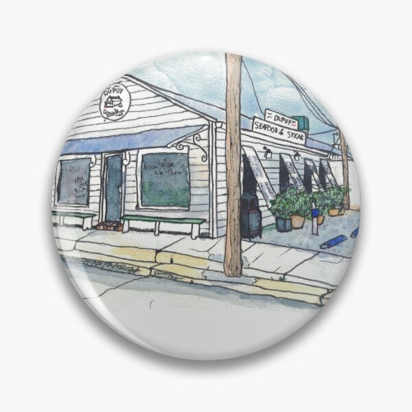 Item preview, Dupuy Seafood Restaurant Watercolor Painting designed and sold by EasyPrints337.