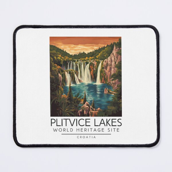 Item preview, A Vintage Travel Illustration of Plitvice Lakes - Croatia designed and sold by GoodOldVintage.