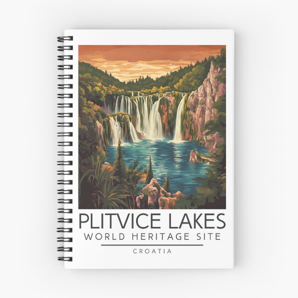 Item preview, A Vintage Travel Illustration of Plitvice Lakes - Croatia designed and sold by GoodOldVintage.