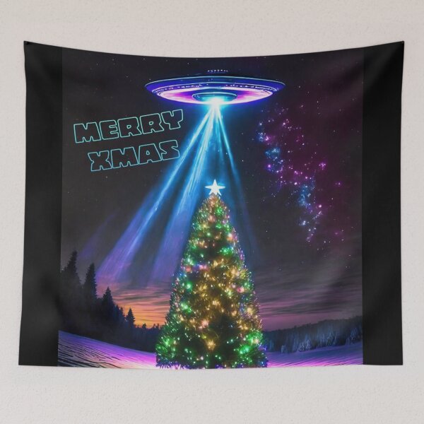 Item preview, UFO MERRY XMAS designed and sold by La Loca.