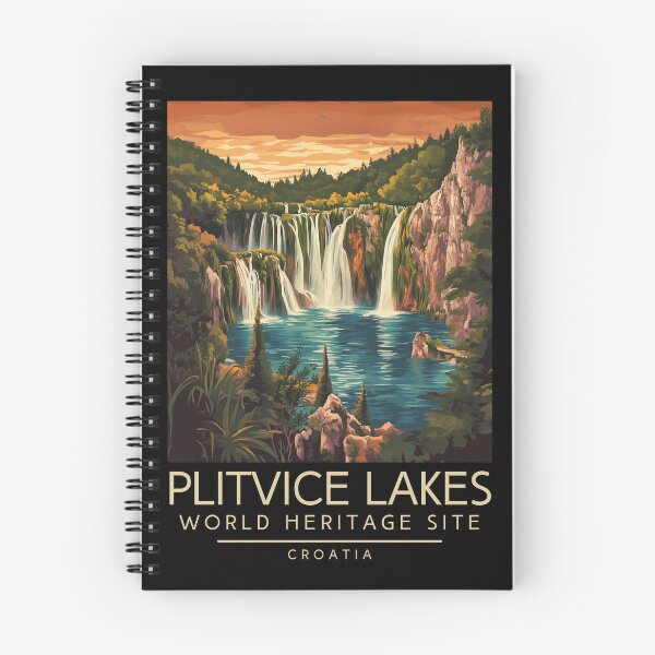 Item preview, A Vintage Travel Illustration of Plitvice Lakes - Croatia designed and sold by GoodOldVintage.